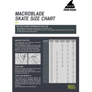 Rollrblade Macroblade Chart